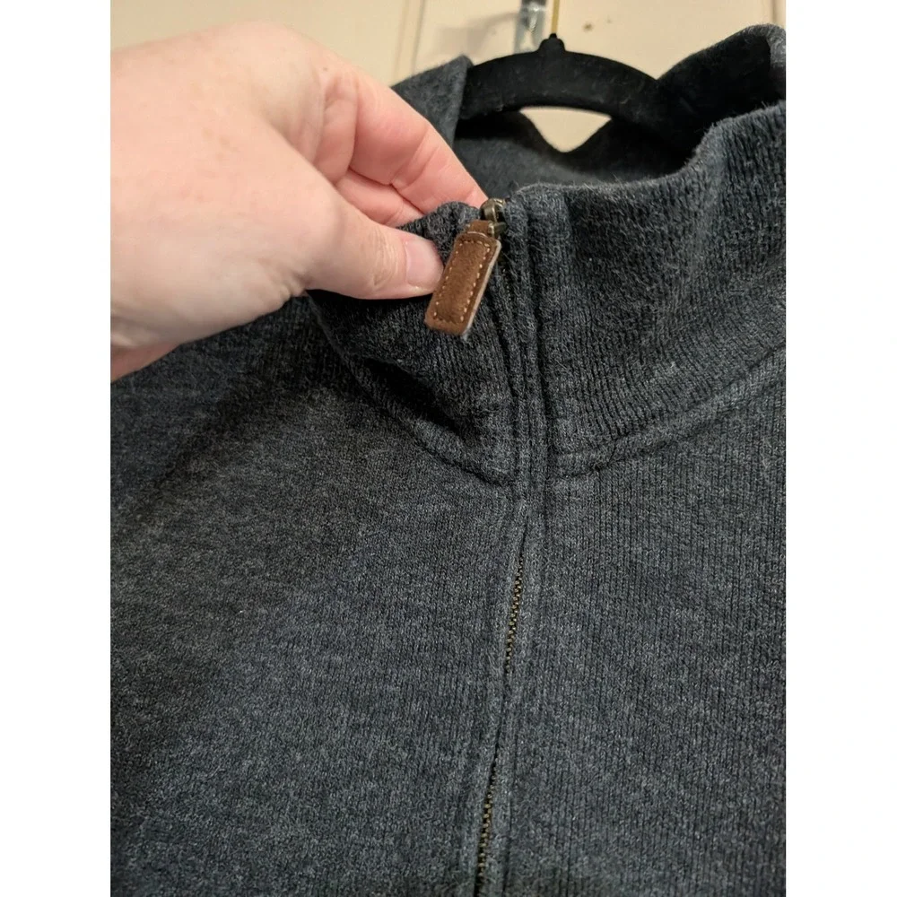 Polo Ralph Lauren‎ Charcoal Quarter Zip Cotton Pullover Men's 2XLT